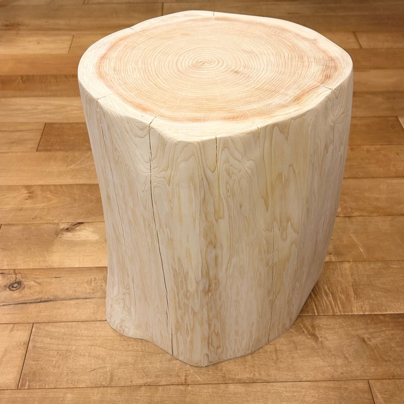 天然ヒノキ丸太椅子 檜 丸太 椅子 スツール No.1221 | Wood Factory Silky