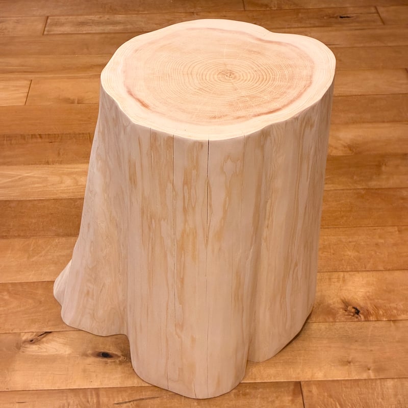 Hinoki Wood Stool No.1597 | Wood Factory Silky