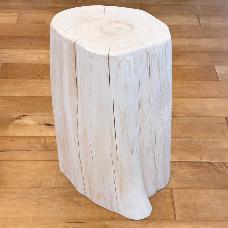 Hinoki Wood Stool No.1715 | Wood Factory Silky