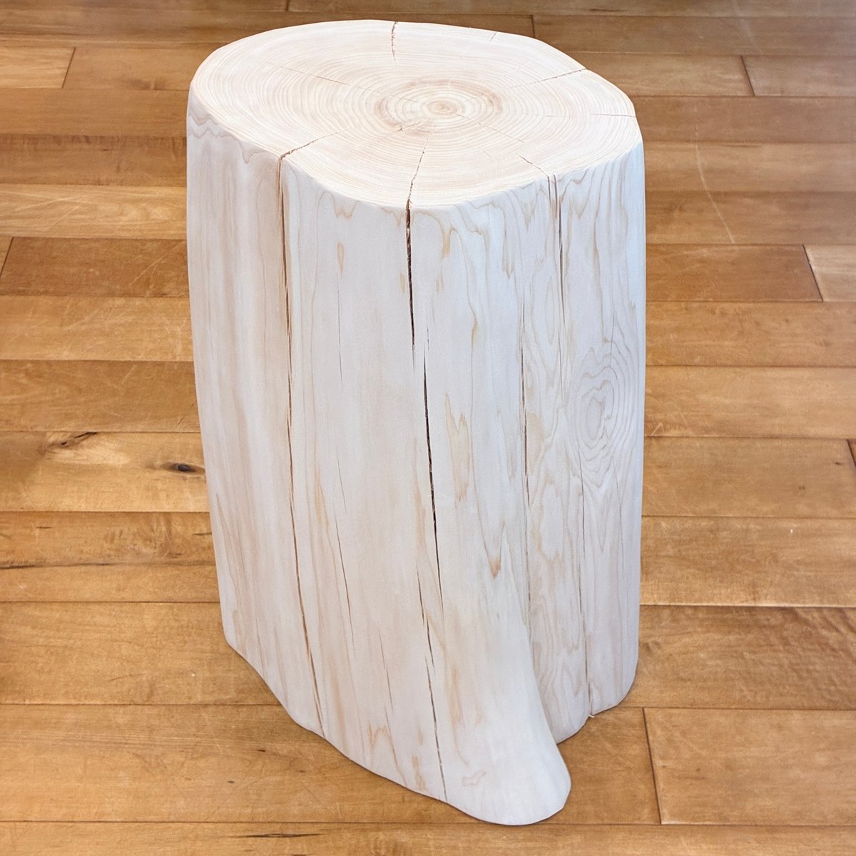 Hinoki Wood Stool No.1715 | Wood Factory Silky