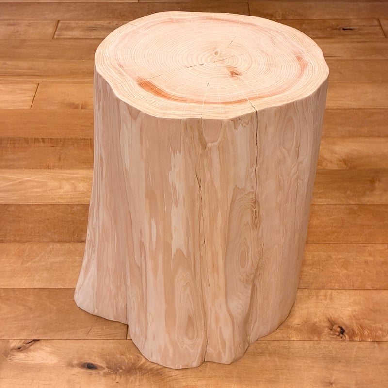 Hinoki Wood Stool No.1596 | Wood Factory Silky