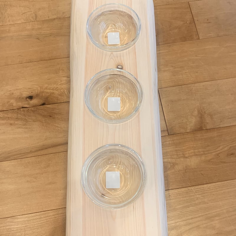 ペットテーブル トリプル ひのき 丸太 | Wood Factory Silky