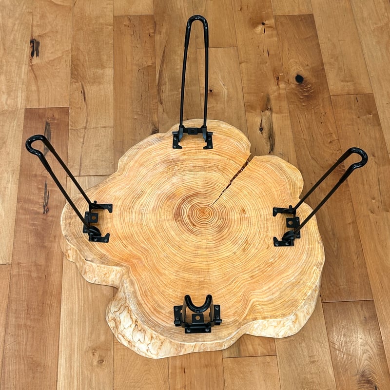 Hinoki Iron Table 】No.874