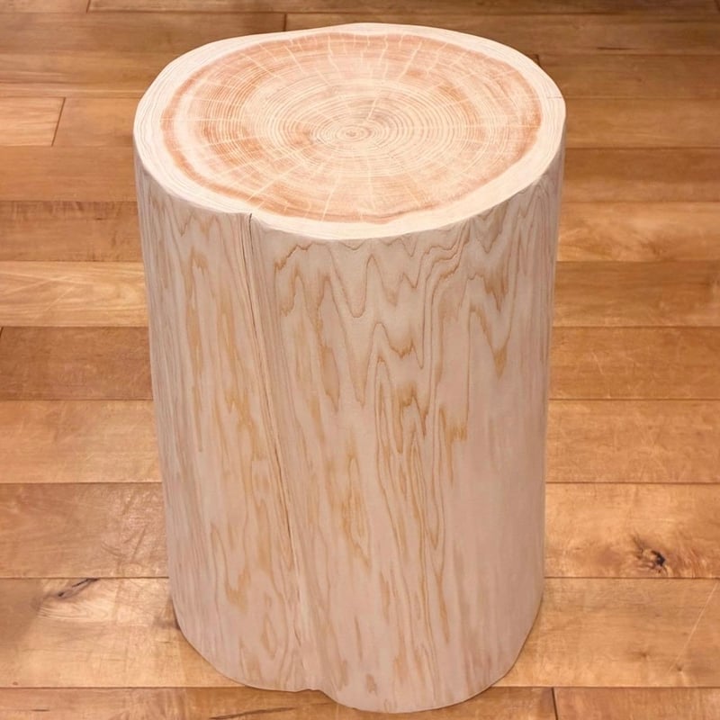 Hinoki Wood Stool No.1654 | Wood Factory Silky