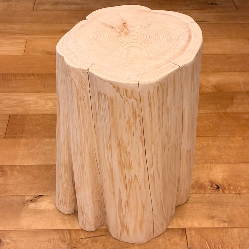 Hinoki Wood Stool No.1681 | Wood Factory Silky