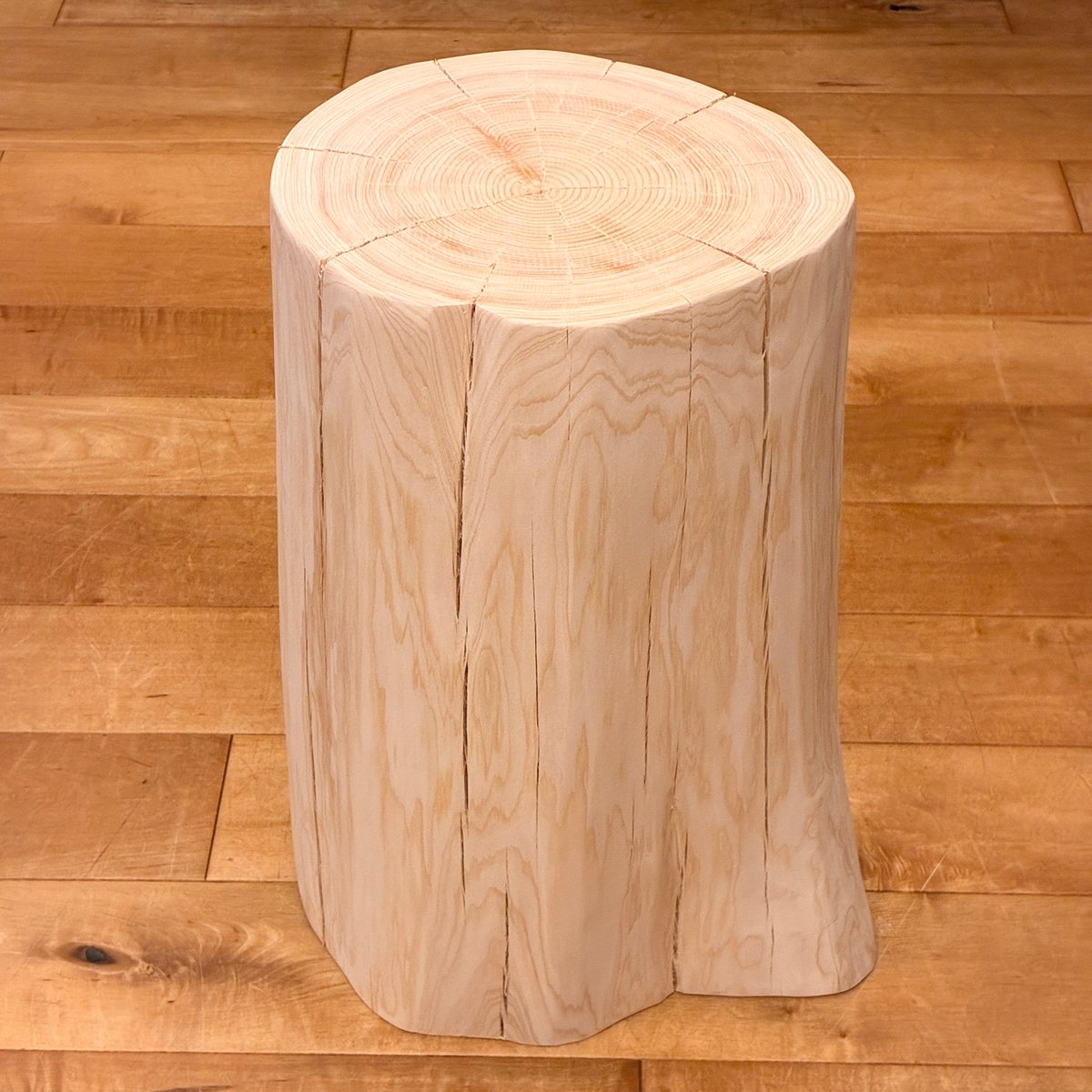 Hinoki Wood Stool No.1710 | Wood Factory Silky