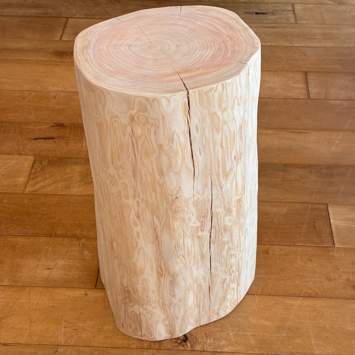 【Pet Table Hinoki】  No.884 ペットテーブル ツイン 天然ひのき 丸太 | Wood Factory Silky