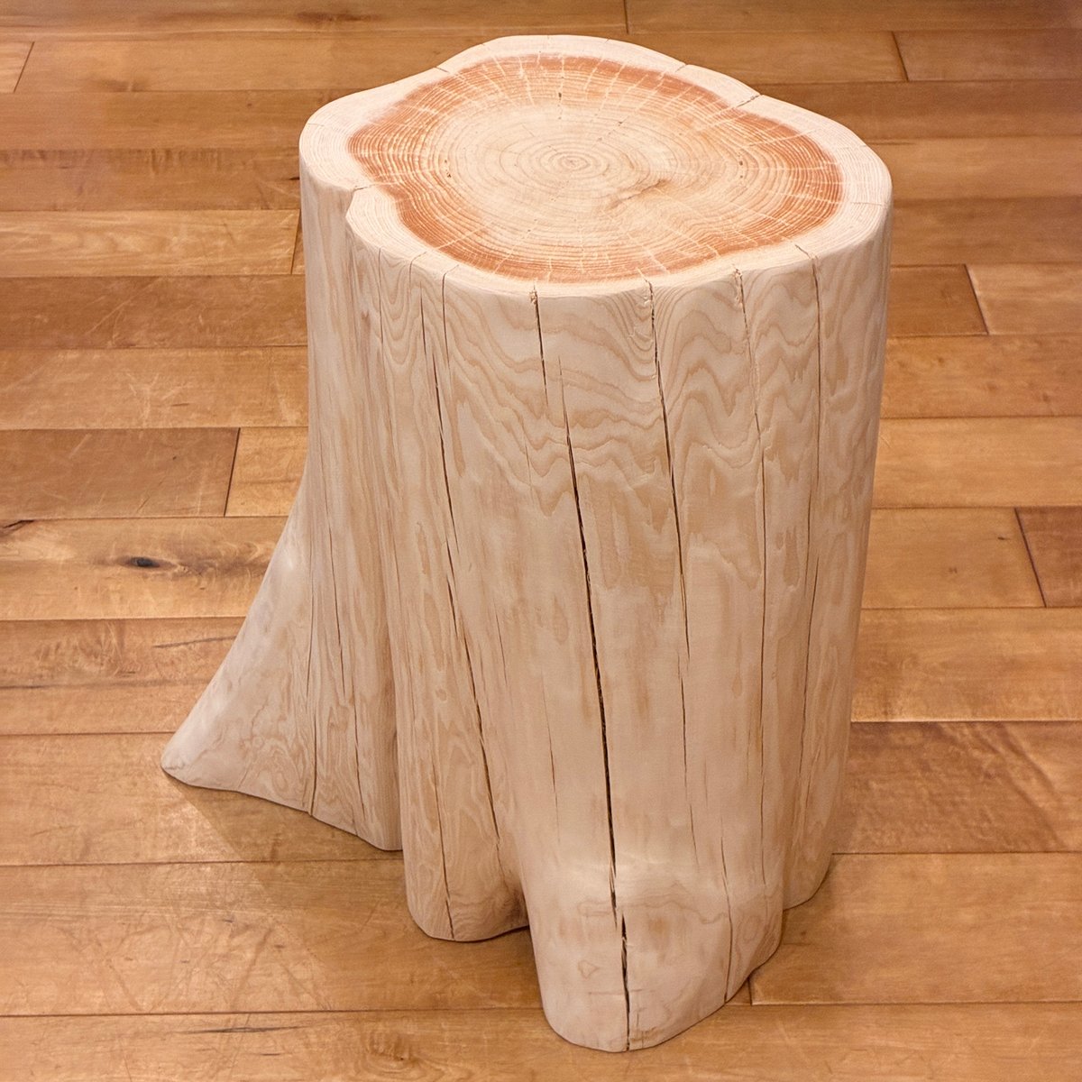 Hinoki Wood Stool No.1700 | Wood Factory Silky