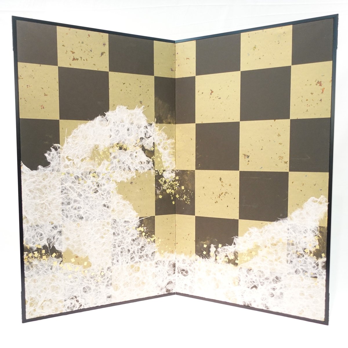 江戸小紋伝統工芸士屏風✴︎現品限り✴︎2点屏風色違い特別価格応相談✴︎ティーマット付 江戸小紋伝統工芸士屏風✴︎現品限り✴︎2点屏風色違い特別価格応相談