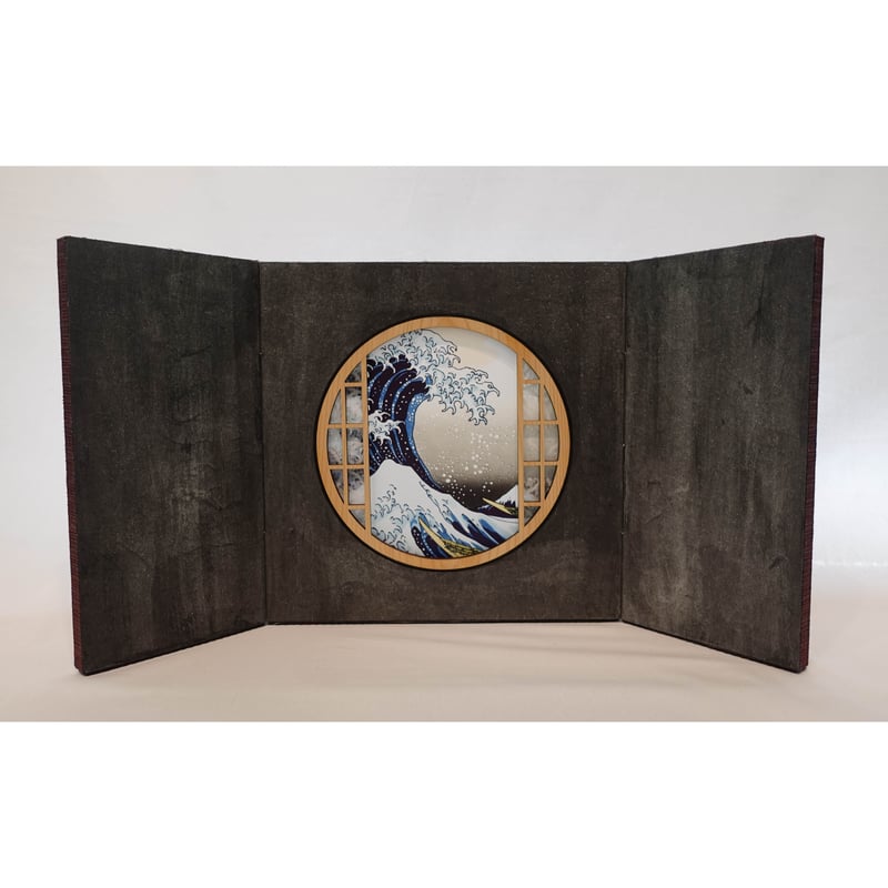 禅屏風（ZEN-BYOBU）Mサイズ 障子ゴールド＆ブラック GB-障子 | 中野区