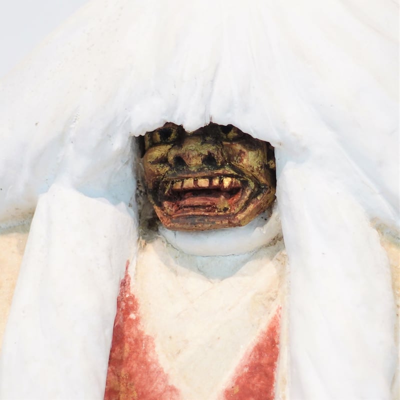 能面　木彫り 獅子口 能面 獅子口 文化遺産オンライン