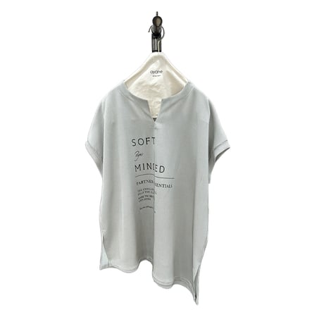 【ayane】アシンメトリーストライプTシャツ