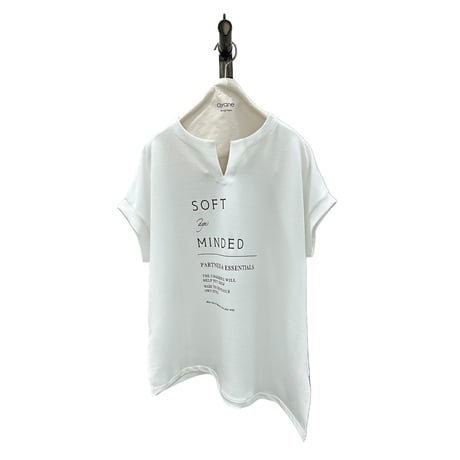 【ayane】アシンメトリーストライプTシャツ