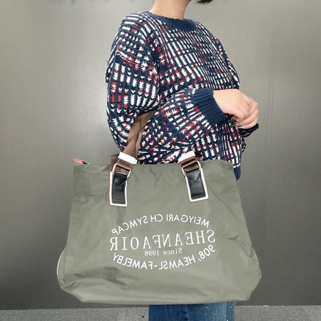 【charmaer】ナイロンロゴショルダーバッグ