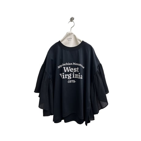 【ayane】ひらひらスリーブロゴTシャツ
