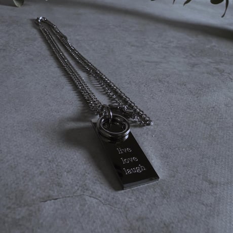 【charmaer】ロゴプレートチェーンネックレス