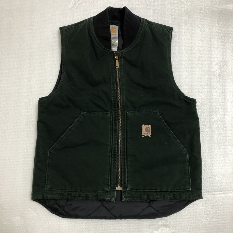 Carharrt カーハート ベスト グリーンXL 裏地キルティング USA製