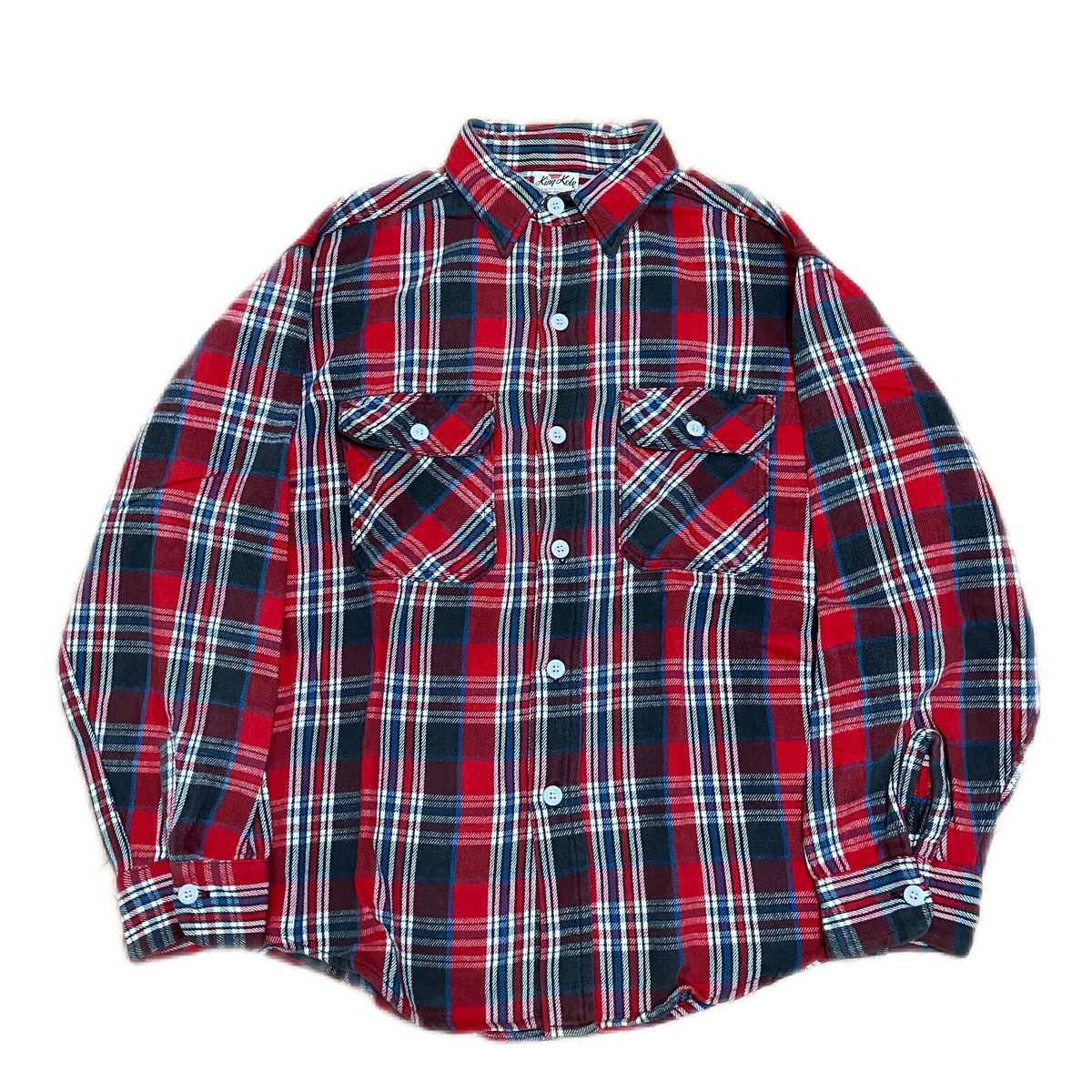 60s King Kole Heavy Nel Shirts 皿ボタン SIZE ML | H 60s King Kole Heavy Nel Shirts 皿ボタン SIZE ML | H