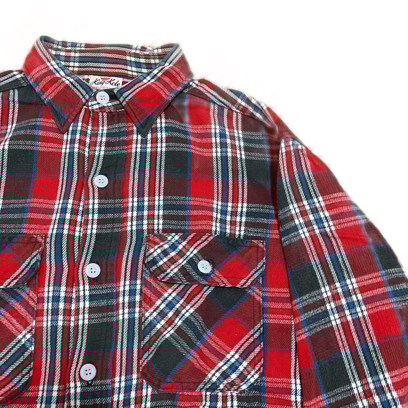 60s King Kole Heavy Nel Shirts 皿ボタン SIZE ML | H 60s King Kole Heavy Nel Shirts 皿ボタン SIZE ML | H