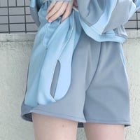 maonosuke ショートパンツ サブカル 水色 〇水色×グレー〇ショートパンツ | maonosuke