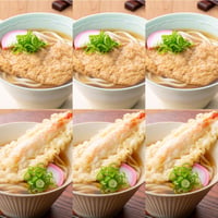 【定番】京のきつね・天婦羅うどん詰合せ(６人前・ちりめん山椒付き）