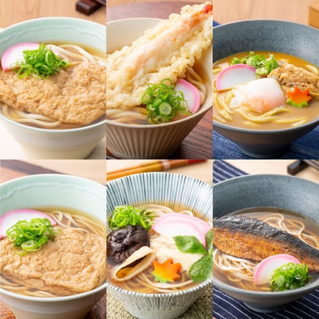 【６種】京のおうどん・おそば食べ比べ(６人前・ちりめん山椒付き）