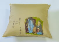 甲州織　羽毛クッション「松尾芭蕉」（リユース羽毛）