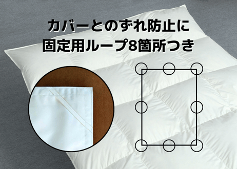 【合掛け】羽毛布団　ダウン90％　170×210cm（セミダブル）リユース羽毛　日本製