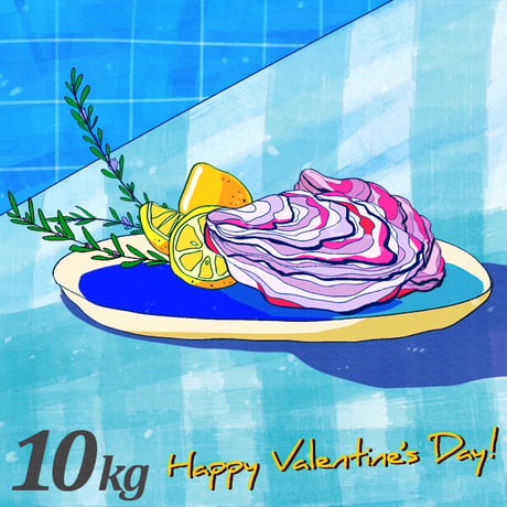 【オリジナルバレンタインカード付】殻付養殖真牡蠣 10kg 加熱用