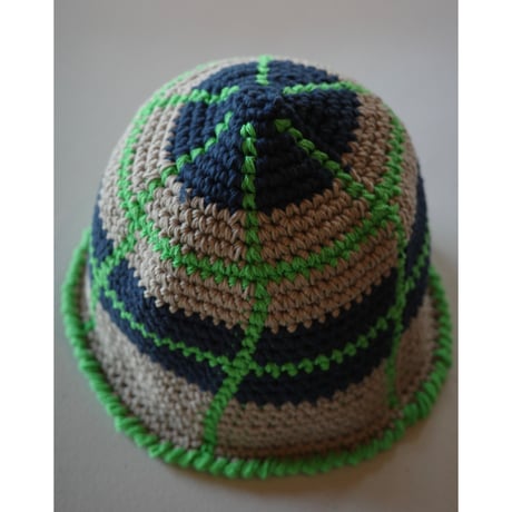HAMAMOTO NATSUMI ｜ Knit hat（Green×Blown）