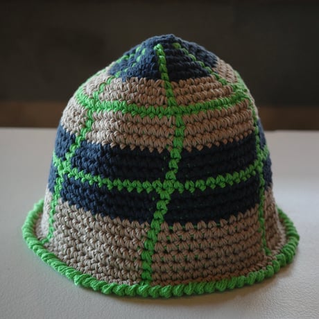 HAMAMOTO NATSUMI ｜ Knit hat（Green×Blown）
