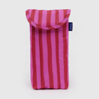 BAGGU Puffy Glasses Sleeve | ピンク＆レッドストライプ