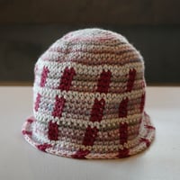 HAMAMOTO NATSUMI ｜Knit Hat  (Pink×Red)