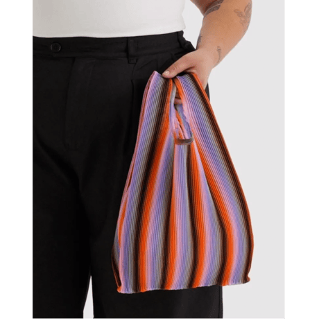 PLEATED BAGGU ｜ グラデーションストライプオレンジ×パープル