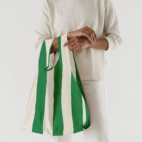 STANDARD BAGGU | グリーンペイントストライプ