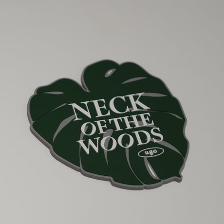 "Neck of the Woods" Original Rubber Coaster