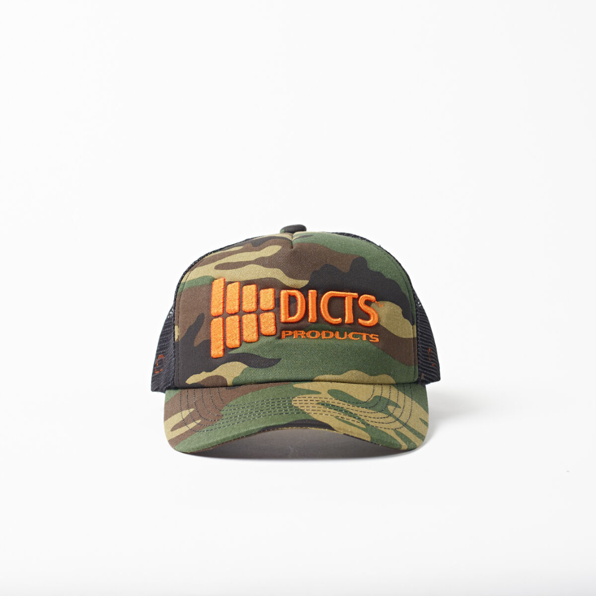 DICTSメッシュキャップ カモオレンジ | HIDEUP ONLINE STORE