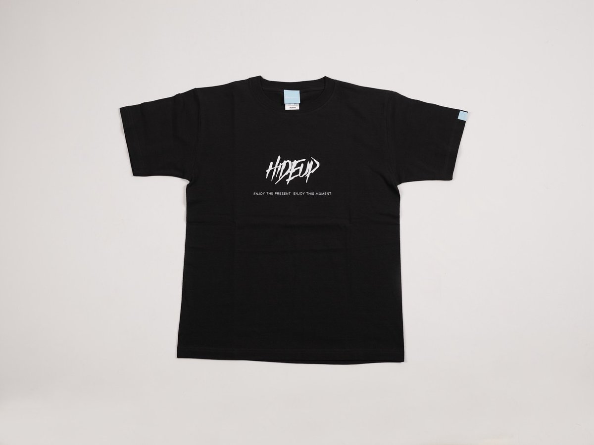 2025 HIDEUP Tシャツ Stream Logo BLACK/WHITE BLAC