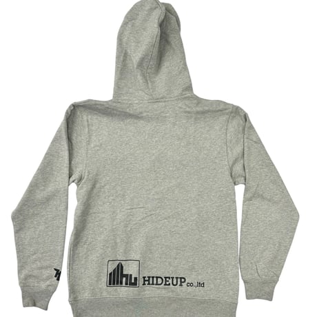 2024  HIDEUP ジップアップパーカー 杢グレー/ブラック