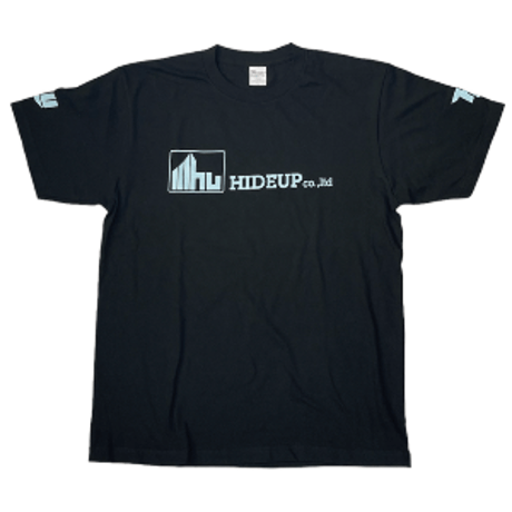 2024  HIDEUP メインロゴTシャツ ブラック/HIDEUP BLUE