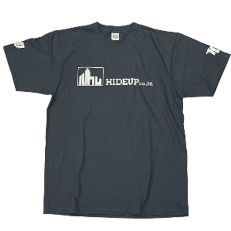 2024  HIDEUP メインロゴTシャツ デニム/ホワイト