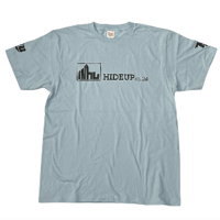 2024  HIDEUP メインロゴTシャツ ライトブルー/ブラック