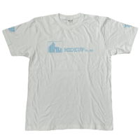 2024  HIDEUP メインロゴTシャツ ホワイト/HIDEUP BLUE
