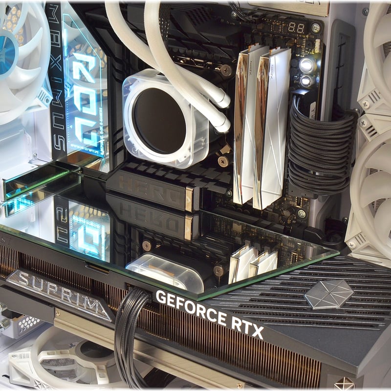 ゲーミングpc gpuなし GPUトップミラー・外周鏡面斜面研磨【ゲーミングPC用・フィギュア設置