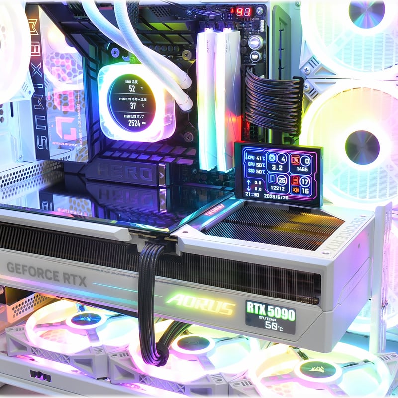 みら様　オーダーパソコン ☆規定寸法/訳有品☆ GPUトップミラー・外周鏡面斜面研磨