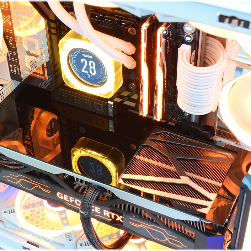 GPUトップカバー・アクリル・全長320㎜まで【ゲーミングPC用・白／黒