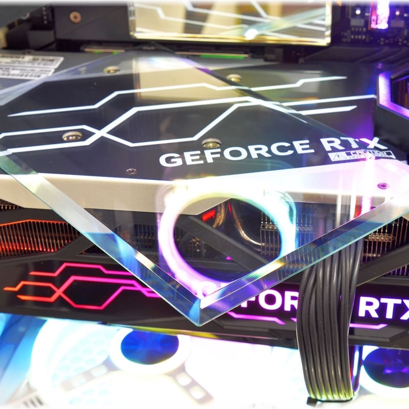 GPUガラストップ・外周鏡面斜面研磨 【ゲーミングPC用・壁紙