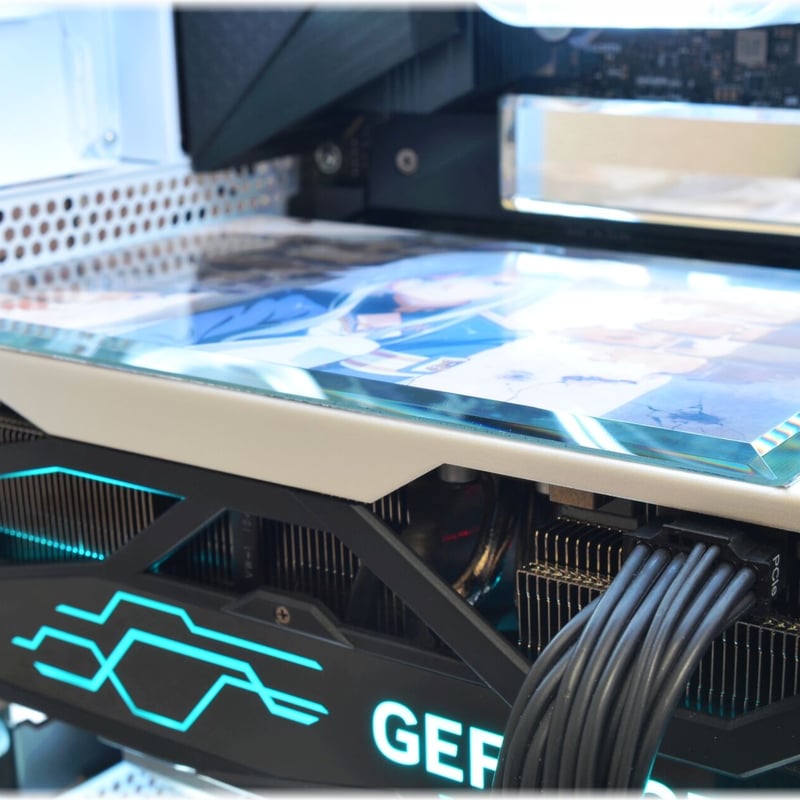 GPUガラストップ・外周鏡面斜面磨き 【ゲーミングPC用・壁紙