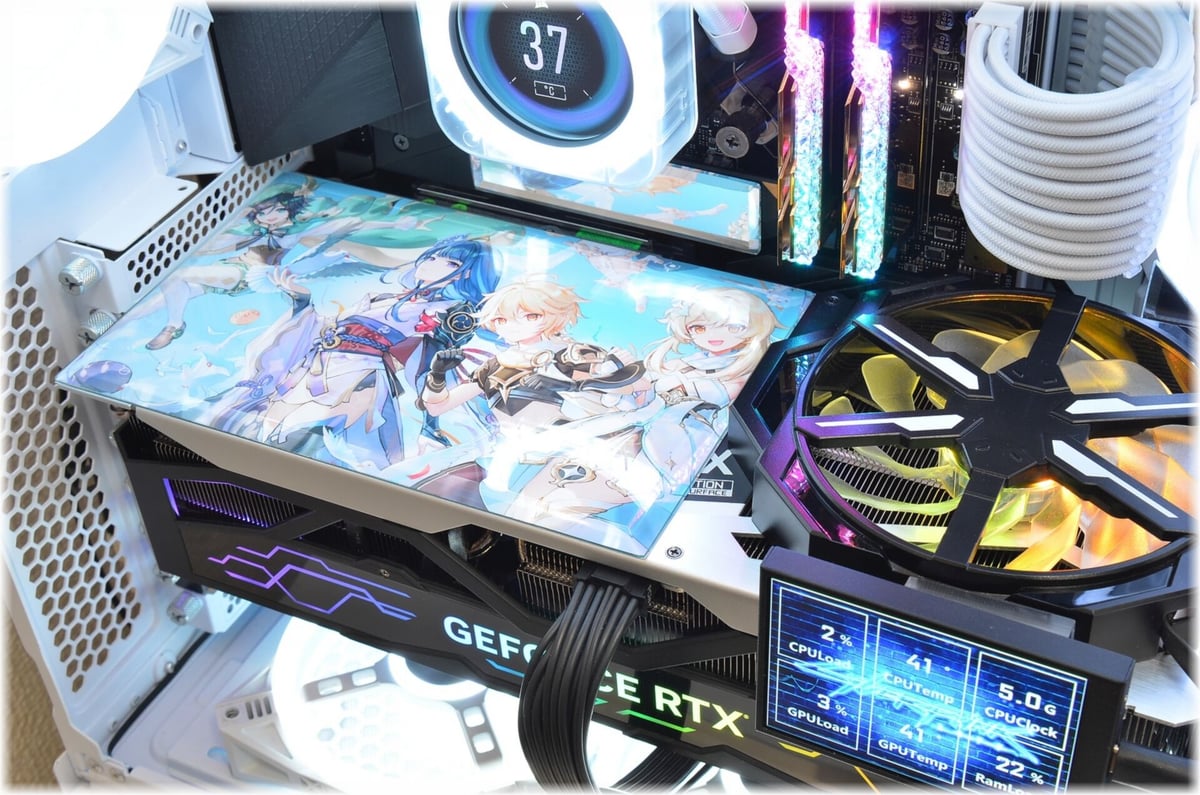 GALLERIA PCケース ATX 黒 グラボ用ステー アクリルウィンドウ 【公式