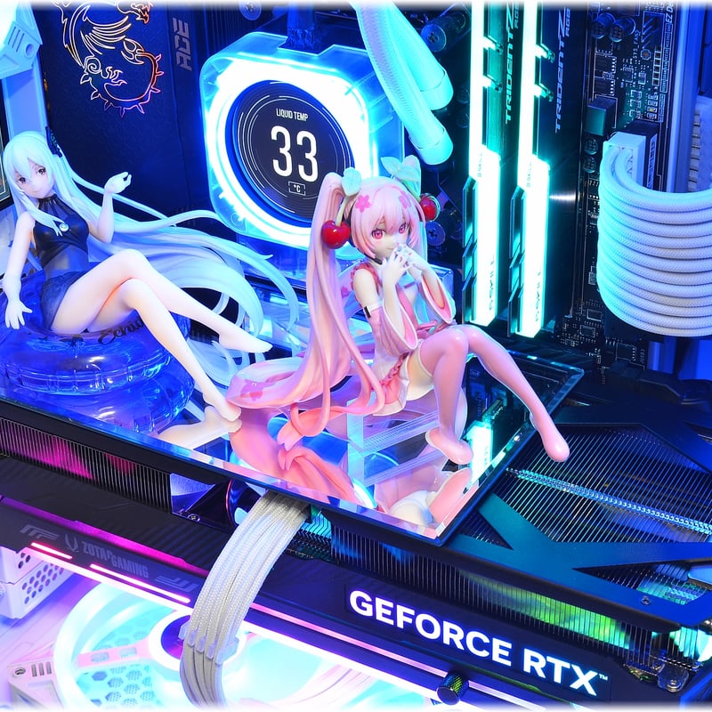 GPUトップミラー【ゲーミングPC用・フィギュア設置・サンゴバン高透明 
